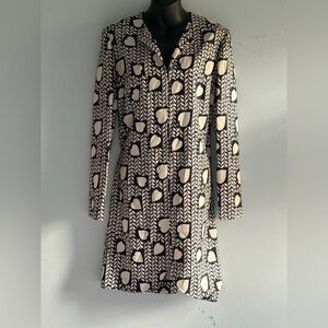 Stella McCartney Black and Cream Patterned Fabric